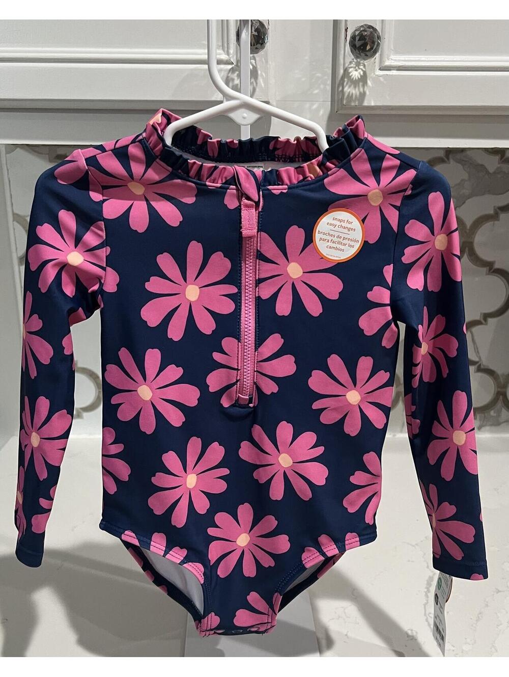 Carter's Pink Floral Baby Swimsuit Size 2T